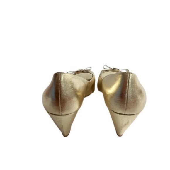 Kate Spade NY Womens Candace Open Toe Bow Wedges Gold 9M - Picture 5 of 7